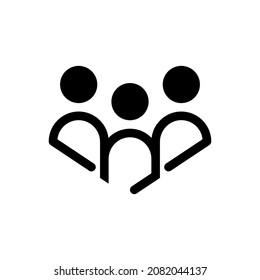 group of people vector icon isolated on white background