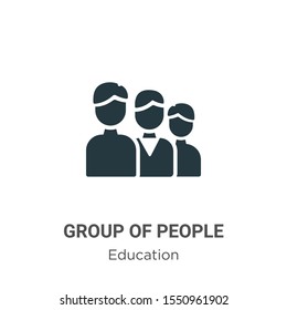 Group of people vector icon on white background. Flat vector group of people icon symbol sign from modern education collection for mobile concept and web apps design.