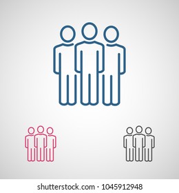 Group of people vector icon, person icon, team