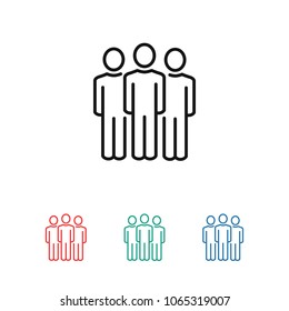 Group of people vector icon, person icon, team
