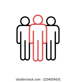 Group of people vector icon, person icon, team