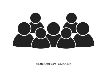 Group of people vector icon. Persons icon illustration.