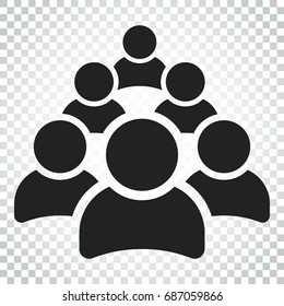 Group of people vector icon. Persons icon illustration. Simple business concept pictogram on isolated background.