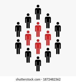group of people vector illustration, men icon.