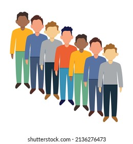 A group of people. vector isolated.