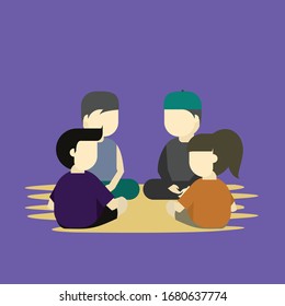 a group of people who are discussing