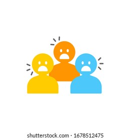 A group of people who are talking loudly,Icon,Vector and Illustration.