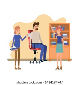 group of people in the work office