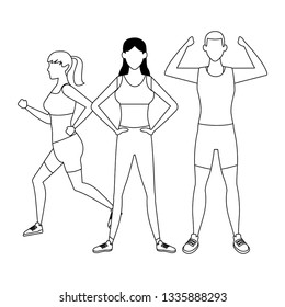 group of people working out