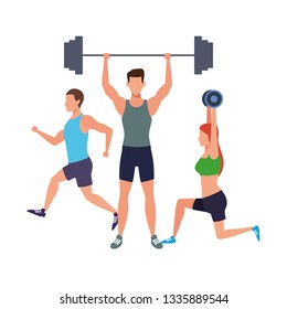 group of people working out