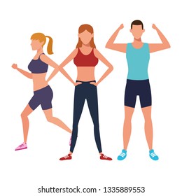 group of people working out