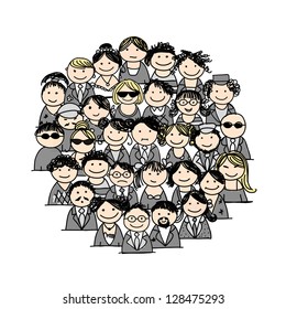 Group of people for your design