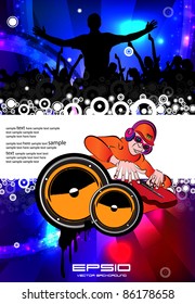 Group peoples dance vector.