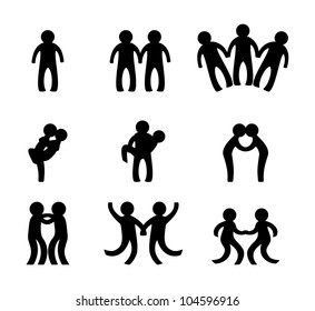 Group of peoples in various situations