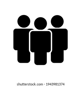 Group person icon vector. Gray team people isolated. Logo illustration. Modern simple flat team male sign. Business, internet concept. Trendy vector network human profile symbol isolated.