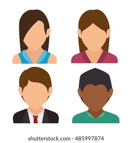 group person social media isolated icon design