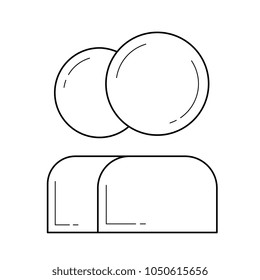 Group of person vector line icon isolated on white background. Group of person line icon for infographic, website or app. Scalable icon designed on a grid system.