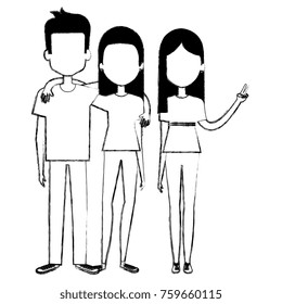 group of persons avatars characters