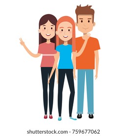 group of persons avatars characters