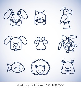 group of pets icons