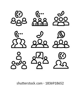 group phone icon or logo isolated sign symbol vector illustration - Collection of high quality black style vector icons
