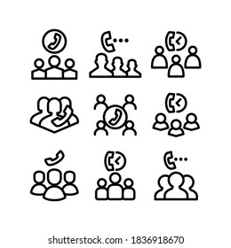 group phone icon or logo isolated sign symbol vector illustration - Collection of high quality black style vector icons
