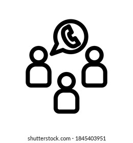 group phone icon or logo isolated sign symbol vector illustration - high quality black style vector icons
