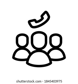 group phone icon or logo isolated sign symbol vector illustration - high quality black style vector icons
