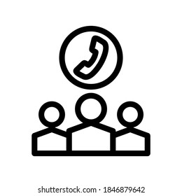 group phone icon or logo isolated sign symbol vector illustration - high quality black style vector icons
