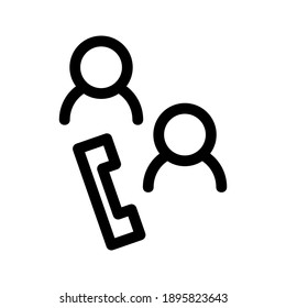 Gruppe Phone Symbol oder Logo einzeln auf Zeichen Vektorgrafik - hochwertige Vektorsymbole mit schwarzem Hintergrund
