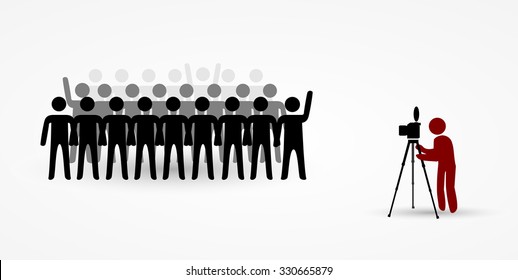 Group photo of stick men