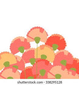 Group of pink carnation flower