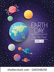 group of planets earth day celebration