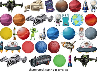 Planeten- und Weltraumobjektgrafik
