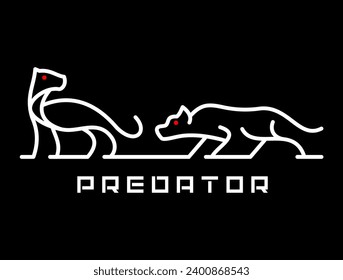  group of predators idea vector logo design