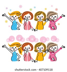 Group of pregnant women.