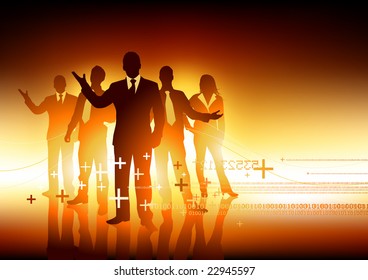 A group of professional business people. Vector illustration.