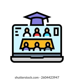 group project education platform color icon vector. group project education platform sign. isolated symbol illustration