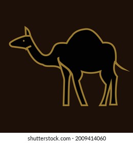 group of protected animals, giraffe, lion, camel