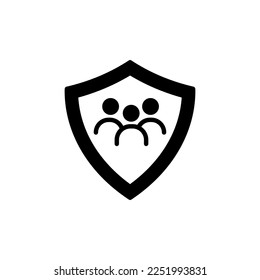 Icono de Protección de grupo en vector. Logotipo