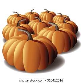 group pumpkins  EPS 10 vector  grouped for easy editing  