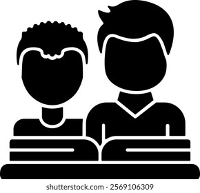 Group reading session Solid Style Sample EPS Icon