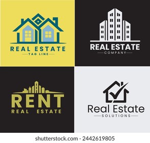 A group Of Real Estate Logo For Business Or Company