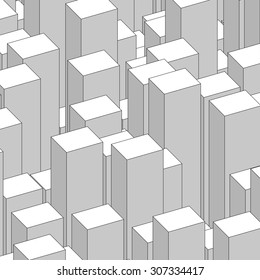 Group of rectangles similar an abstract buildings