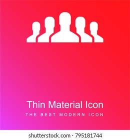 Group red and pink gradient material white icon minimal design