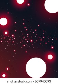 group of red star in universe background