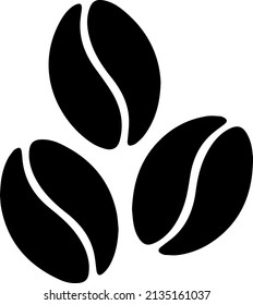 Group of roasted coffee beans, caffeine symbol. Hand drawn graphic vector illustration isolated on white background.
