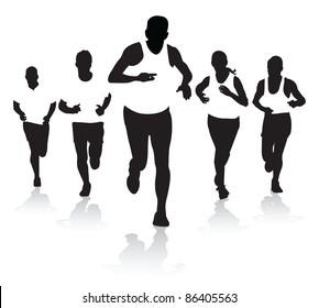 a group of runners