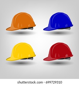 The group of safety helmet, vector