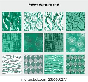 group of seamless nativity patterns united by the theme of wood